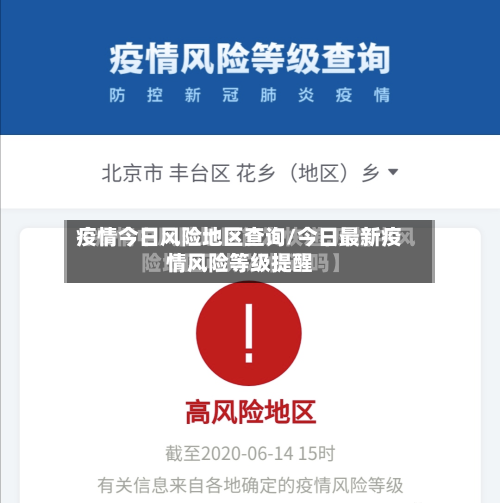 疫情今日风险地区查询/今日最新疫情风险等级提醒-第2张图片