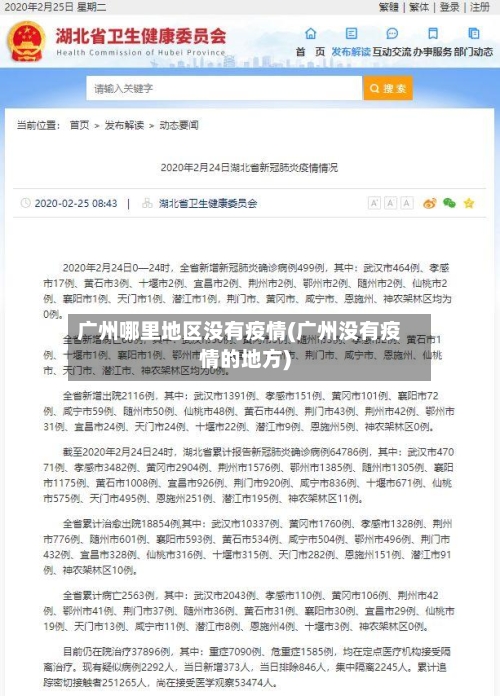 广州哪里地区没有疫情(广州没有疫情的地方)