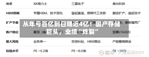 从年亏百亿到日赚近4亿！国产存储巨头	，业绩“炸裂”-第3张图片