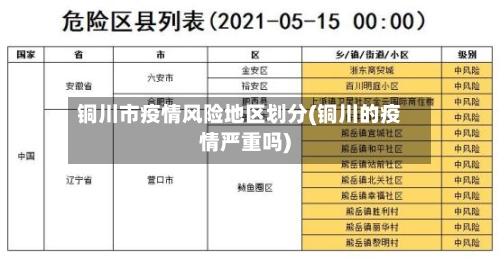 铜川市疫情风险地区划分(铜川的疫情严重吗)-第3张图片