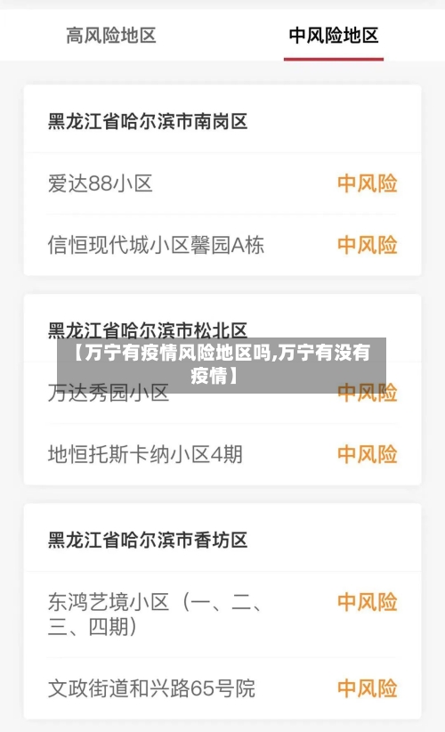 【万宁有疫情风险地区吗,万宁有没有疫情】-第2张图片