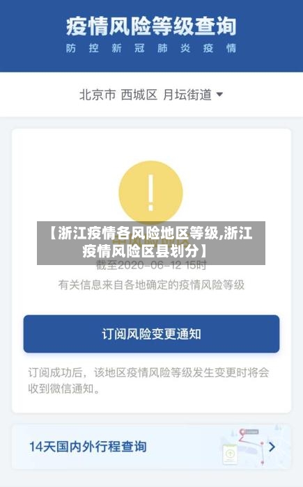 【浙江疫情各风险地区等级,浙江疫情风险区县划分】