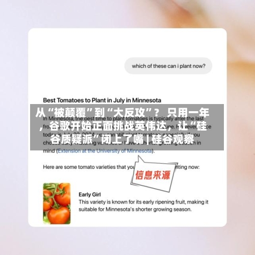 从“被颠覆”到“大反攻”？ 只用一年，谷歌开始正面挑战英伟达，让“硅谷质疑派”闭上了嘴 | 硅谷观察